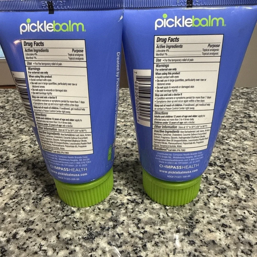 Pickle Balm 4 Oz  (Lot Of 2) Max Strength Fresh Scent Fast Act Pain Relief Cream